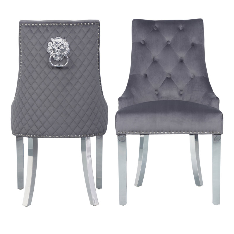 Rosdorf Park Kealana Tufted Velvet Upholstered Back Parsons Chair